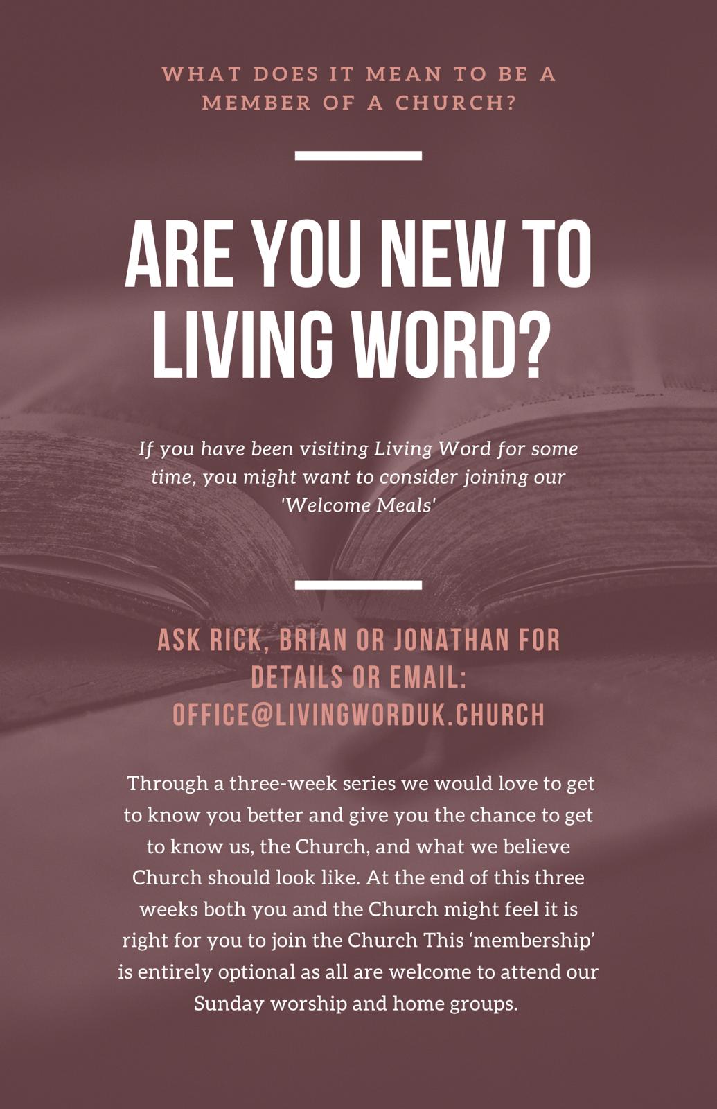 Are you new to living word